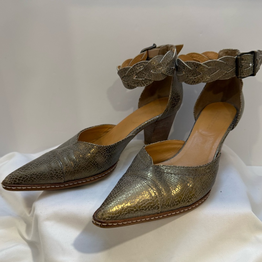 Sundance woven ankle heels size 38 - Picture 2 of 10
